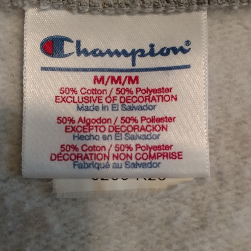 Champion Basic Gray Sweatshirt Sz M - image 5